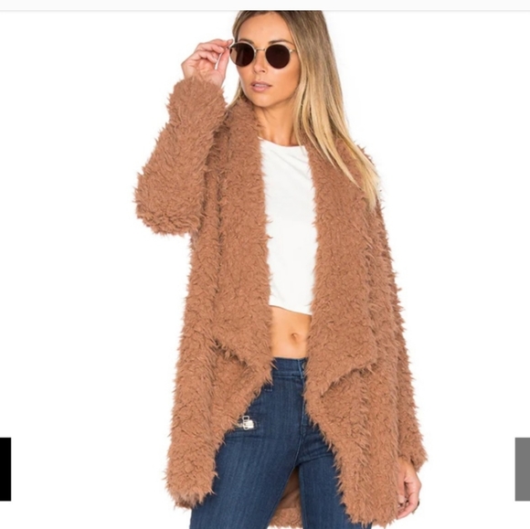 Tularosa Coat womens size medium faux fur open front teddy coat - Picture 2 of 8